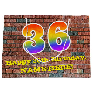 36e verjaardag: Plezier, op graffiti geïnspireerde Groot Cadeauzakje