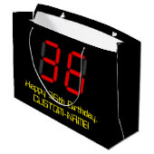 36e verjaardag: Red Digital Clock Style "36" + naa Groot Cadeauzakje (Achterkant Gekanteld)