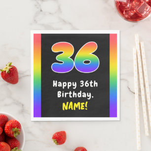 36e verjaardag: Regenboogspectrum # 36, Aangepaste Servet
