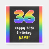 36e verjaardag: Regenboogspectrum # 36, Aangepaste Servet (Voorkant)