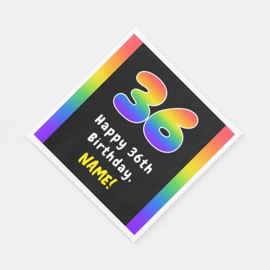 36e verjaardag: Regenboogspectrum # 36, Aangepaste Servet (Hoek)