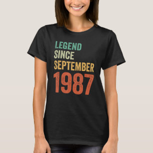 36e verjaardag Shirt Legend sinds september 1987 W