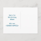 36e verjaardag: Vet, Vun, eenvoudig, regenboog 36 Briefkaart (Achterkant)