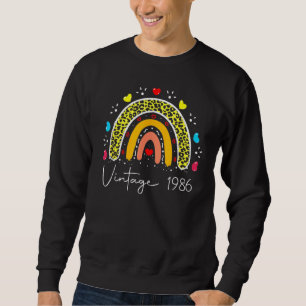 36e verjaardag Vintage 1986 Regenboog Verjaardag 1 Trui