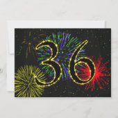 36e verjaardagsfeestje uitnodigen kaart (Voorkant)