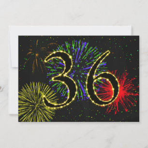 36e verjaardagsfeestje uitnodigen kaart