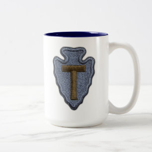 36e veteranen van de infanteriedivisie irak vetten tweekleurige koffiemok