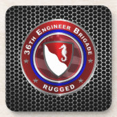 36e werktuigkundige brigade "Rugged" Bier Onderzetter (Voorkant)