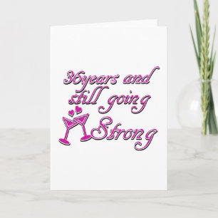 36ste huwelijksverjaardag kaart