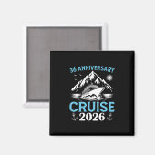 36th Anniversary Cruise 2026 Matching Wedding Coup Magneet (Voorkant / Achterkant)