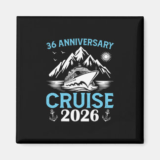 36th Anniversary Cruise 2026 Matching Wedding Coup Magneet