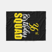 36th Happy Birthday Squad Party Bday Family Group  Fleece Deken (Voorkant (Horizontaal))