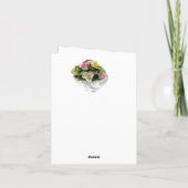 36th Wedding Jubileum bone china, bewerkbaar Kaart (Achterkant)