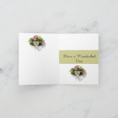 36th Wedding Jubileum bone china, bewerkbaar Kaart (Binnen)