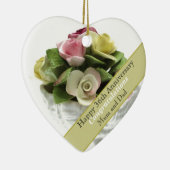 36th Wedding Jubileum bone china editable Cer Keramisch Ornament (Rechts)