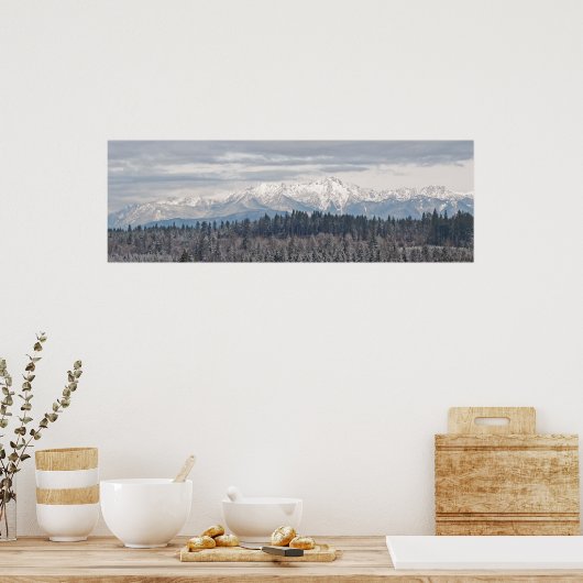 36X12 Olympisch gebergte Poster (Keuken)