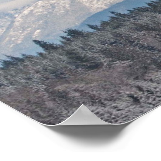 36X12 Olympisch gebergte Poster (Hoek)