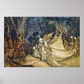 36x24 Argument van Oberon en Titania Poster