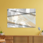 36x24" Sandy Tornado Trend Abstracte Kunst Beige Canvas Afdruk (Insitu (Woonkamer))