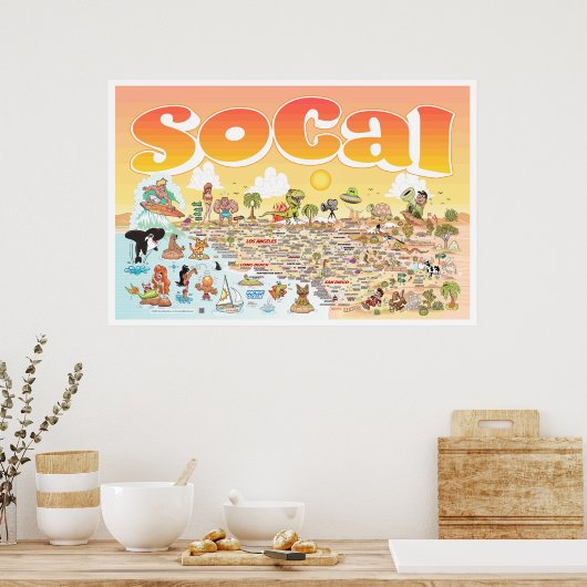 36x24 SoCal Sunset Poster (Keuken)