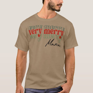 36xo zeer prettige mamma-kerstvibes Retro Xmas Ma T-shirt