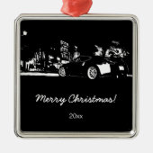 370Z "Achterstand" kerstversiering Metalen Ornament (Voorkant)