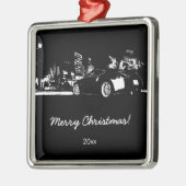 370Z "Achterstand" kerstversiering Metalen Ornament (Links)