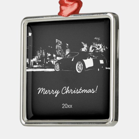 370Z "Achterstand" kerstversiering Metalen Ornament (Links)