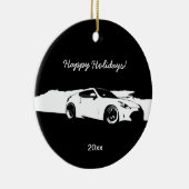 370Z rolschot met kerstversieringen Keramisch Ornament (Rechts)