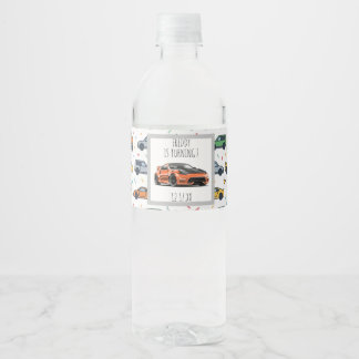 370z tekening jdm autoliefhebbers waterfles etiket