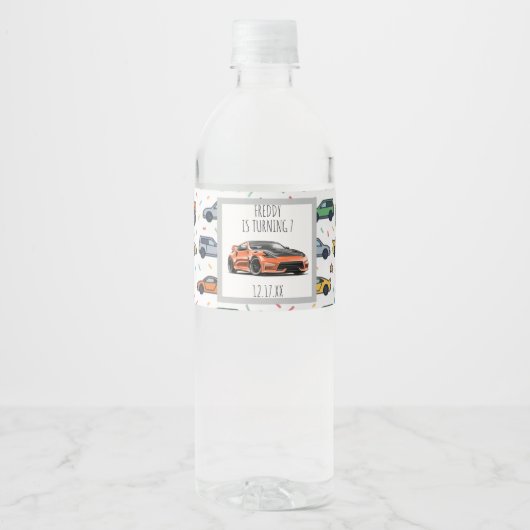 370z tekening jdm autoliefhebbers waterfles etiket (Voorkant)