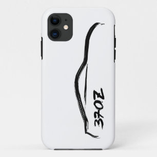 370z zwart Silhouette Logo met witte achtergrond Case-Mate iPhone Case