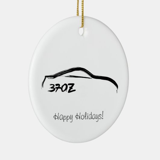 370Z zwarte penseelstreek Keramisch Ornament (Rechts)