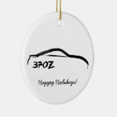 370Z zwarte penseelstreek Keramisch Ornament (Rechts)