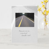 3718 Gefeliciteerd met New Car, Road Kaart (Gele Bloem)