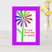 3722 Eerste schooldag Kaart (Gele Bloem)