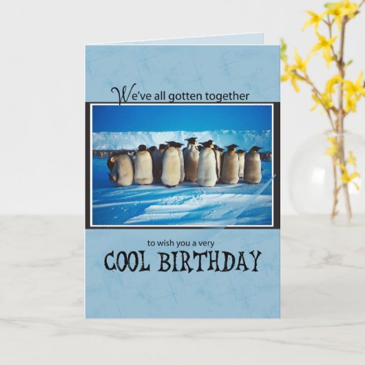 3762 de Verjaardag van de pinguïn van Groep Kaart (Gele Bloem)