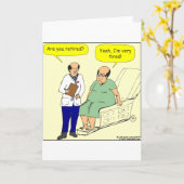 376 Gepensioneerde cartoon Kaart (Gele Bloem)