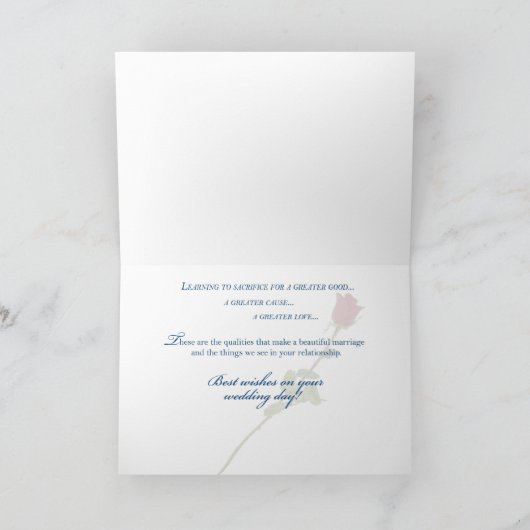 3788 Militaire bruiloft gefeliciteerd Kaart (Binnen)