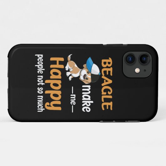 37 Beagle Maak me blij Case-Mate iPhone Case (Achterkant (horizontaal))