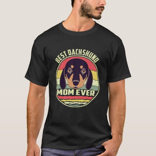 37 Beste Dachshund Moeder Ooit Vintage T-shirt (Voorkant)
