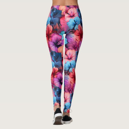 #37 Bloemen patroon Leggings (Achterkant)
