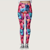 #37 Bloemen patroon Leggings (Voorkant)