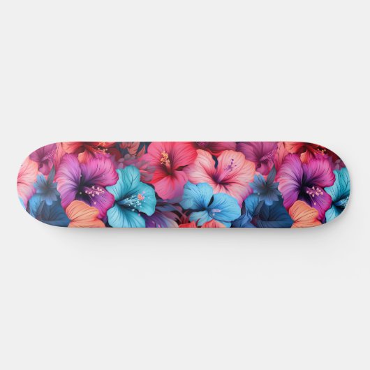 #37 Bloemen patroon Persoonlijk Skateboard (Horizontaal)