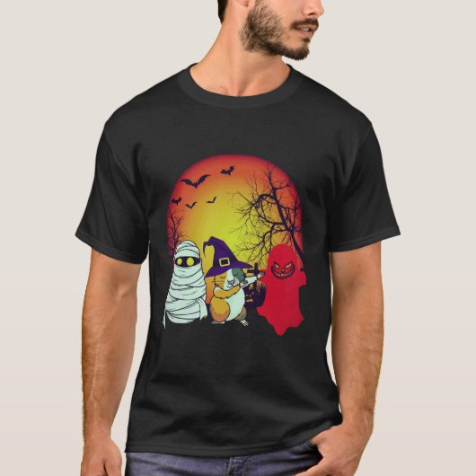 37 Cavia Halloween Pompoen T-shirt (Voorkant)