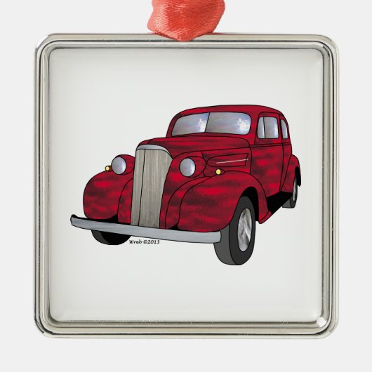 37 Chevrolet 2 Door Sedan Metalen Ornament (Voorkant)