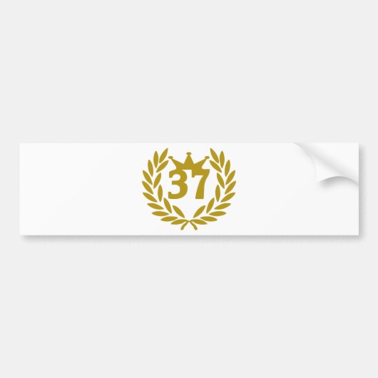 37-echte laurierkroon bumpersticker (Voorkant)
