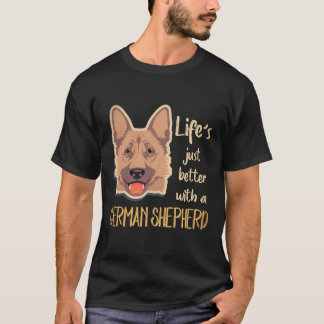 37 Het leven is gewoon beter met een Duitse herder T-shirt