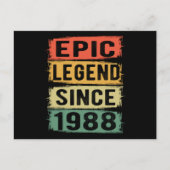 37 jaar oud Bday 1988 Epic Legend 37e verjaardag Briefkaart (Voorkant)