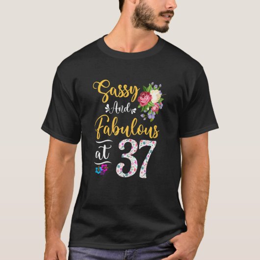 37 jaar oud en 37 jaar oud t-shirt (Voorkant)